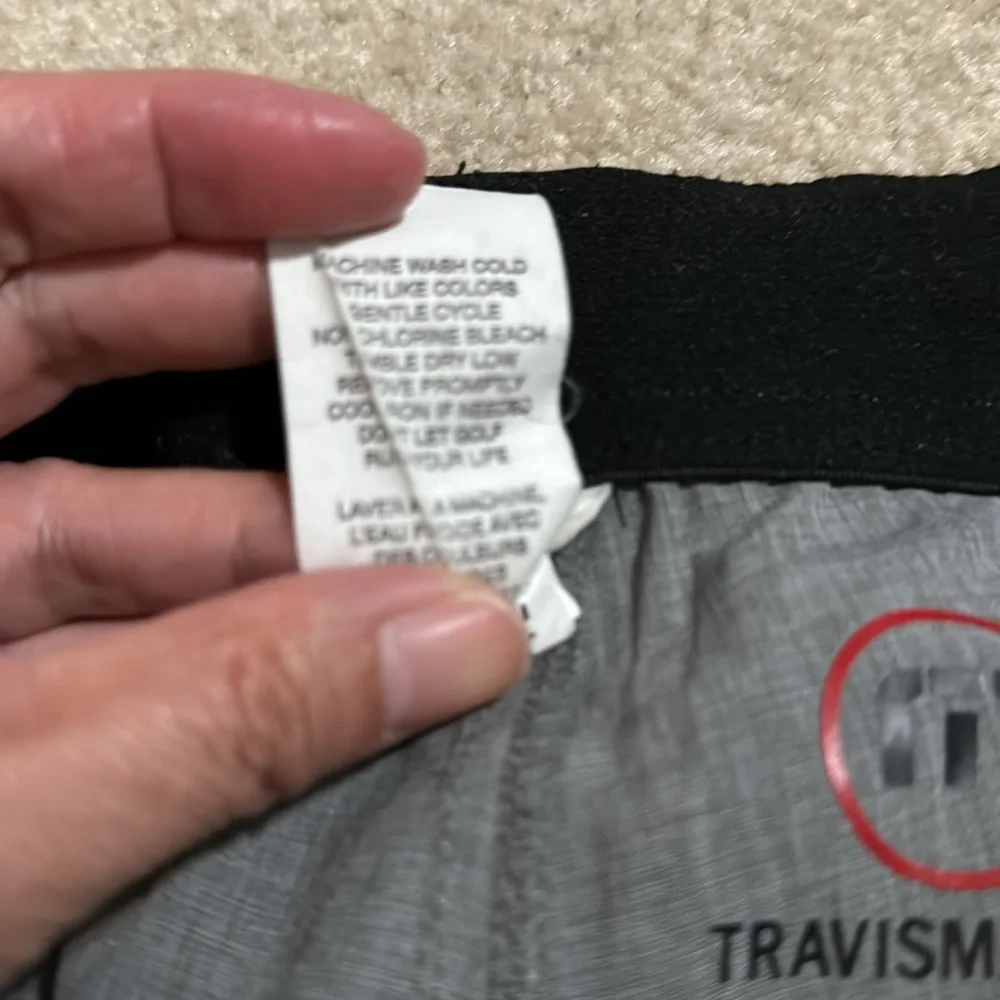 Travis Mathew Gray Stripes Boardshorts Coastal Beach-Large